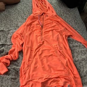 neon orange workout jacket